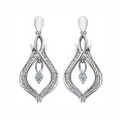 Diamond Drop Earrings in 10K White Gold (0.33 CT. T.W.)